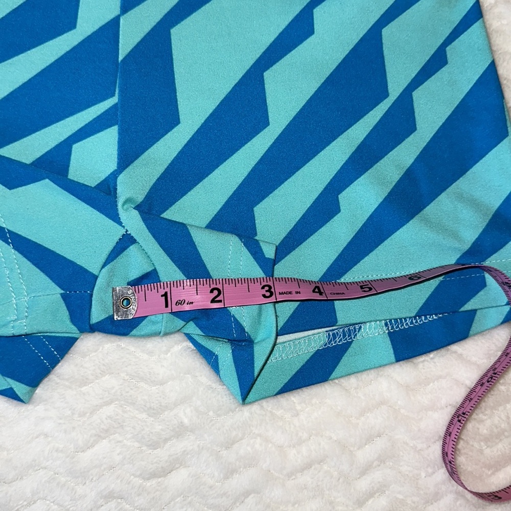 Marika Tek Blue and Teal Stretch Short Athletic Workout Shorts Size Large - Picture 9 of 11